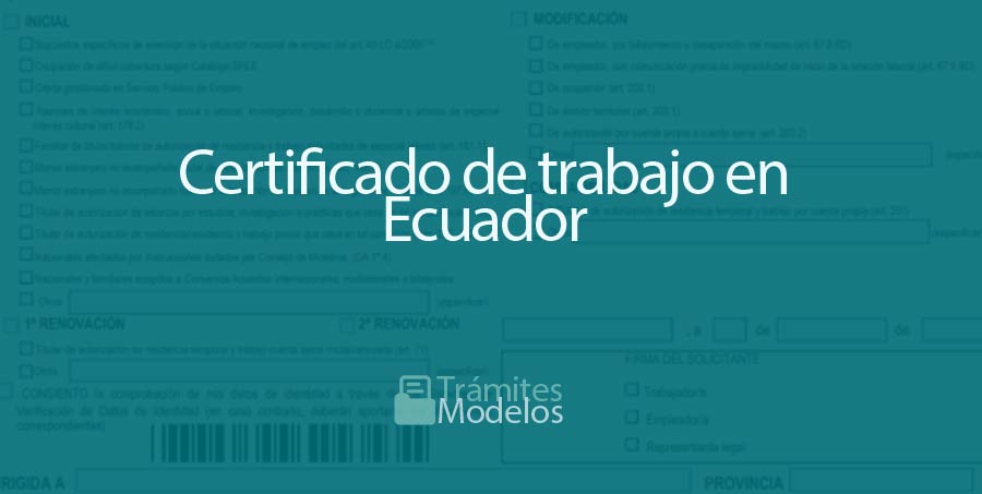 Certificado de Trabajo de Ecuador