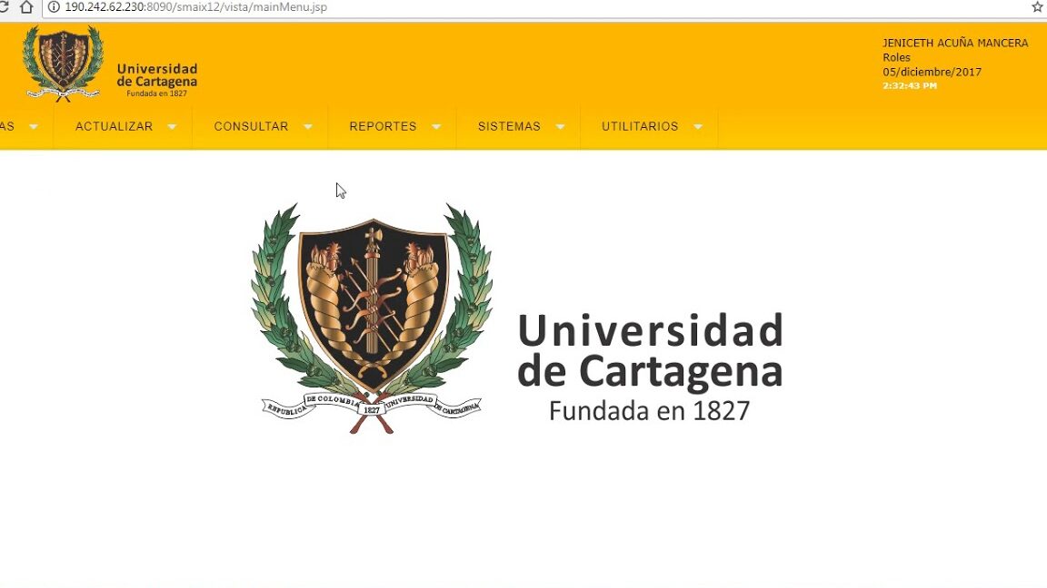 Plataforma De Inscripción De La Universidad De Cartagena