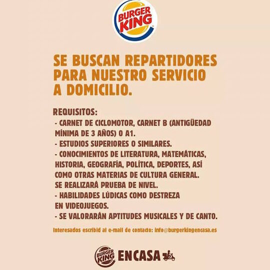 Requisitos Para Trabajar En Burger King