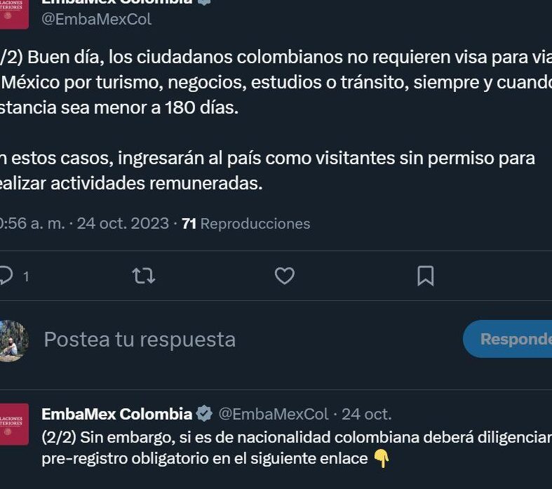 Requisitos Para Viajar A México Siendo Colombiano