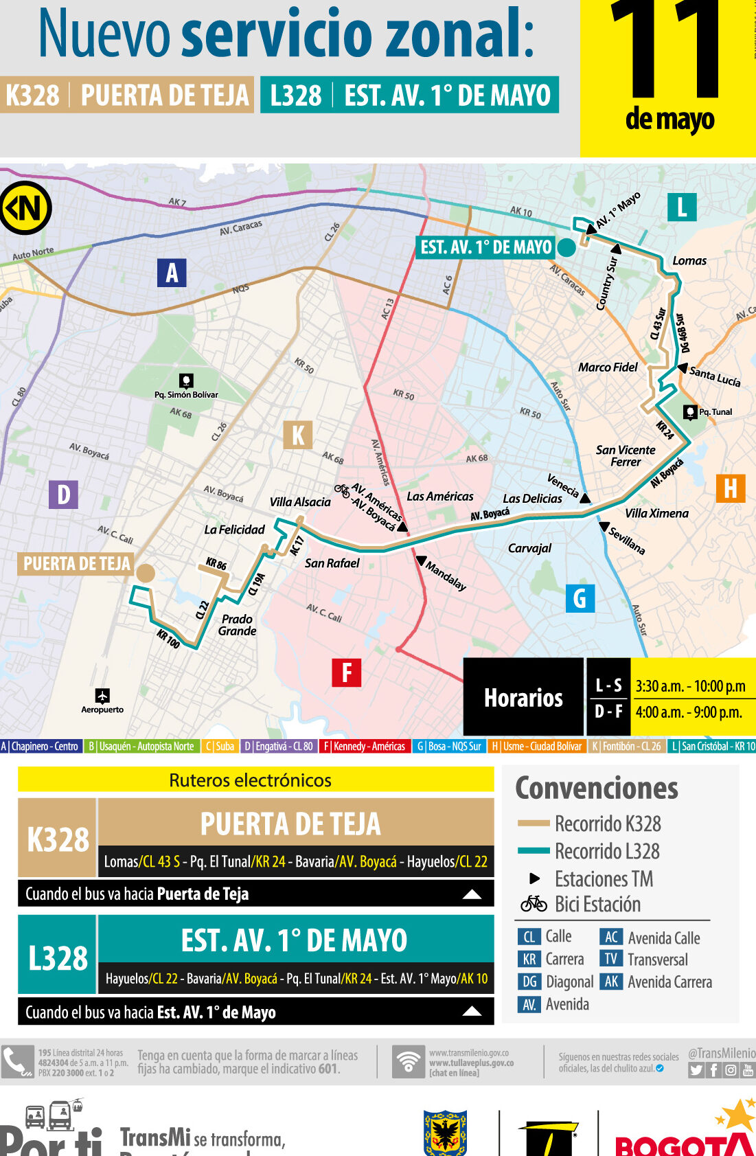 Rutas De Transmilenio: Horarios De Trabajo