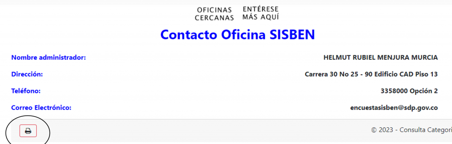 SISBEN Núcleo Familiar: Consulta Para El Certificado